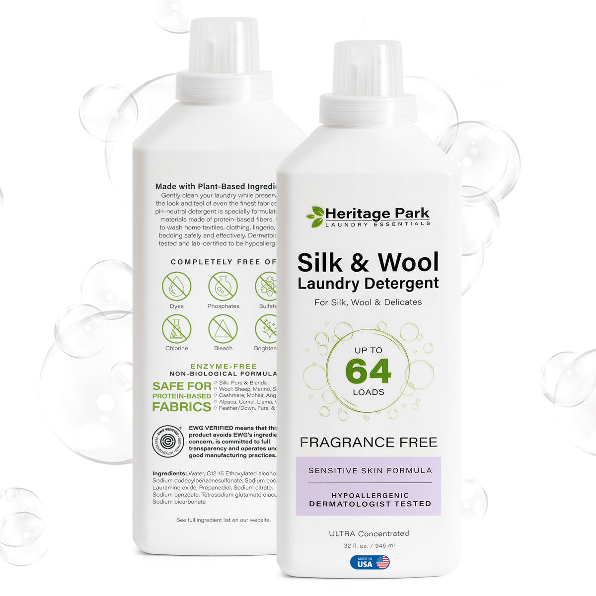 Heritage Park Silk & Wool Detergent - Fragrance Free
