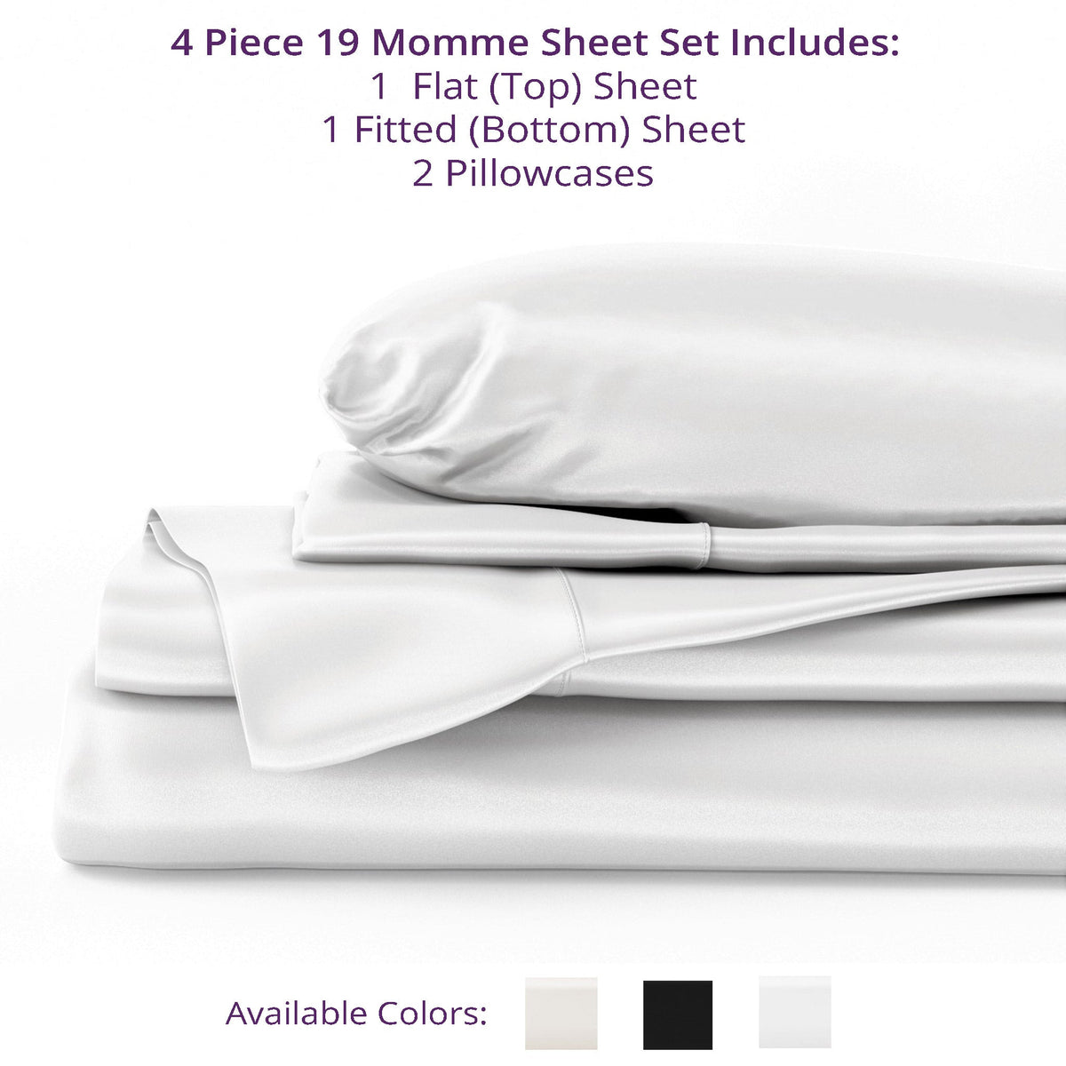 MPS Included in Sheet Set 19 Momme White