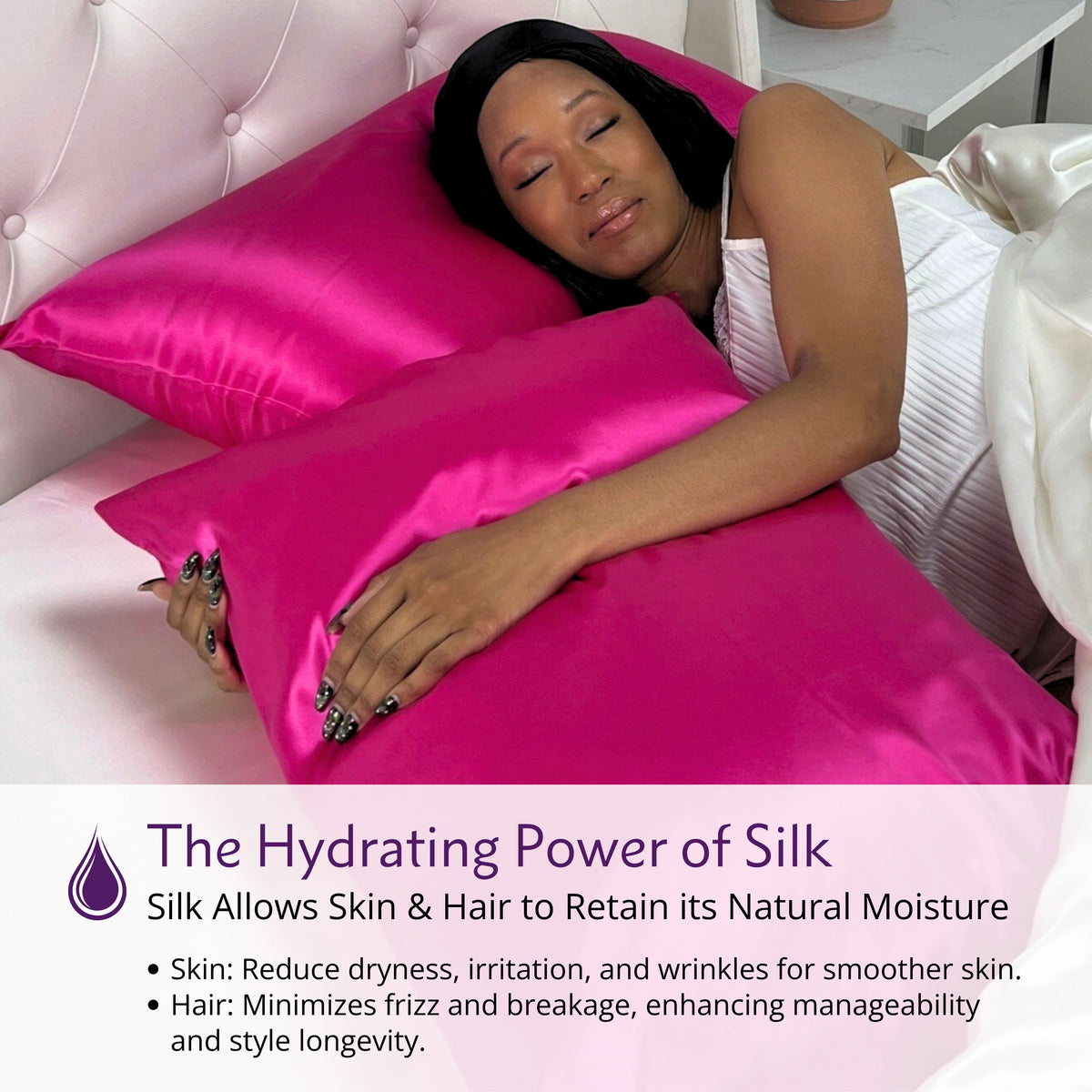 19 Momme Silk Pillowcase - Magenta