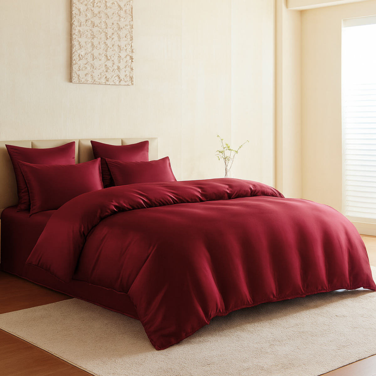 22 Momme Silk Duvet Cover - Cabernet