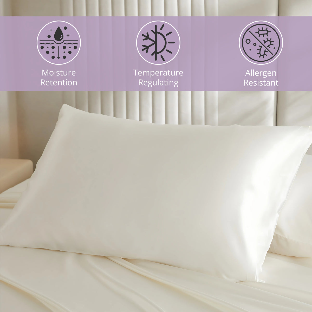 30 Momme Silk Pillowcase - Ivory