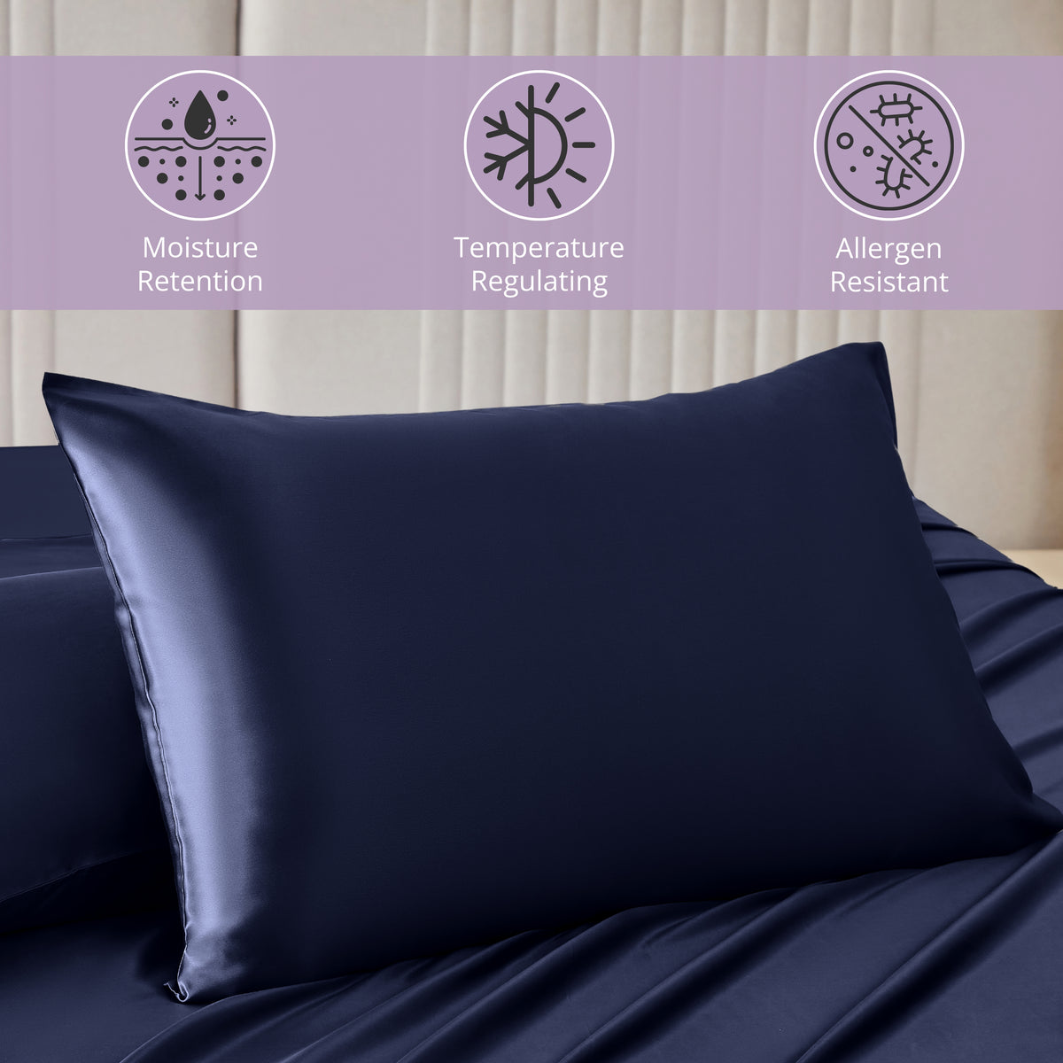 30 Momme Silk Pillowcase - Navy