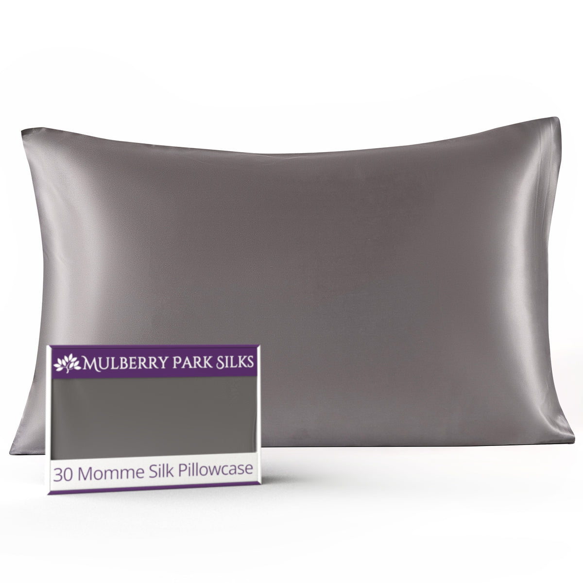 30 Momme Silk Pillowcase - Gunmetal