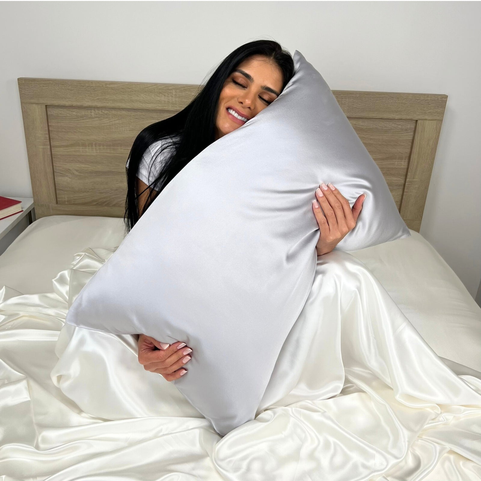 Silver 30 Momme 100% Silk Pillowcase by Mulberry Park Silks with luxurious, Smooth Feel