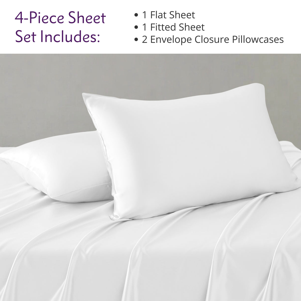 19 Momme Silk Sheet Set - White