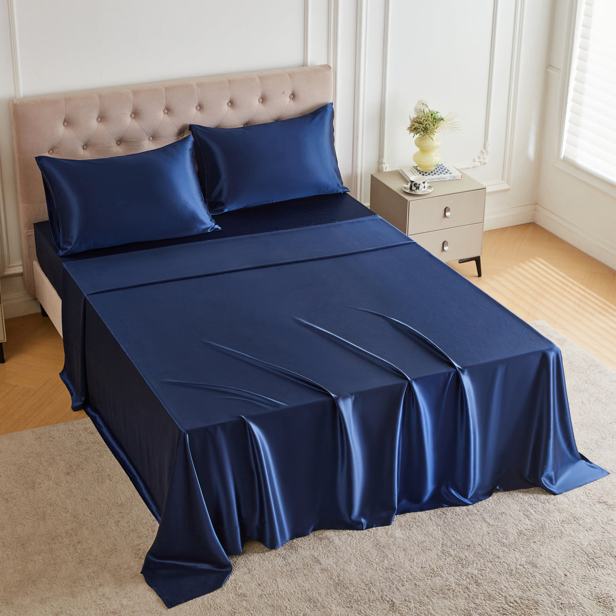 30 Momme Silk Sheet Set - Navy