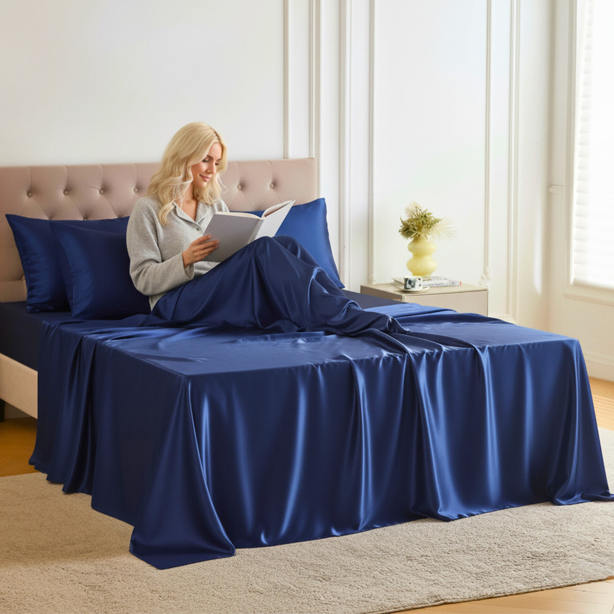 30 Momme Silk Sheet Set - Navy