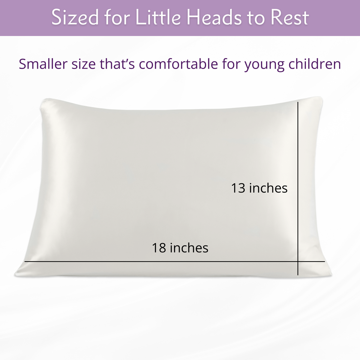 Pure Silk Toddler Pillowcase - Natural White