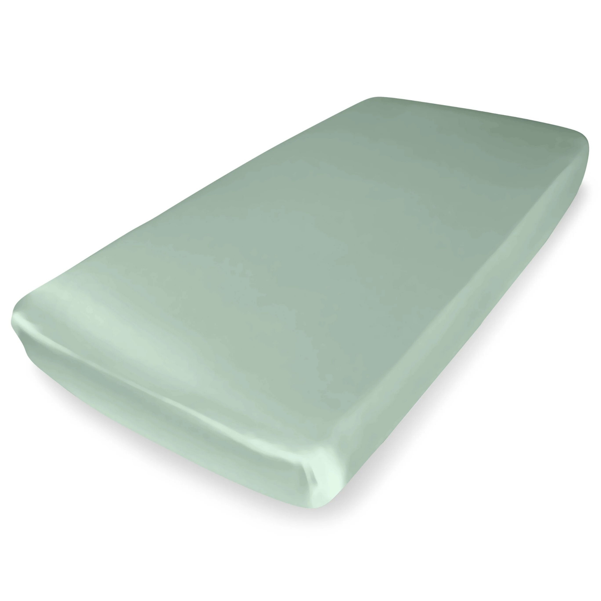 Silk Crib Fitted Sheet - Goodnight Green