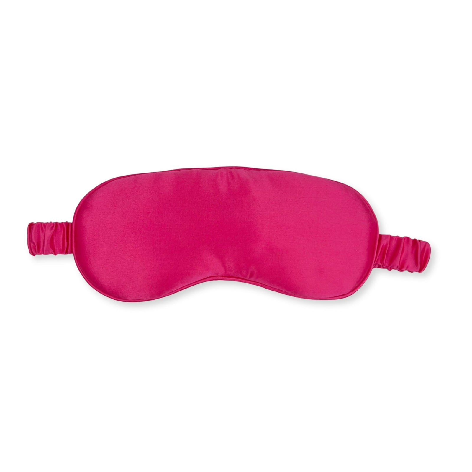 Mulberry park silks 19 momme silk sleep mask in Magenta with adjustable strap for comfortable sleep 