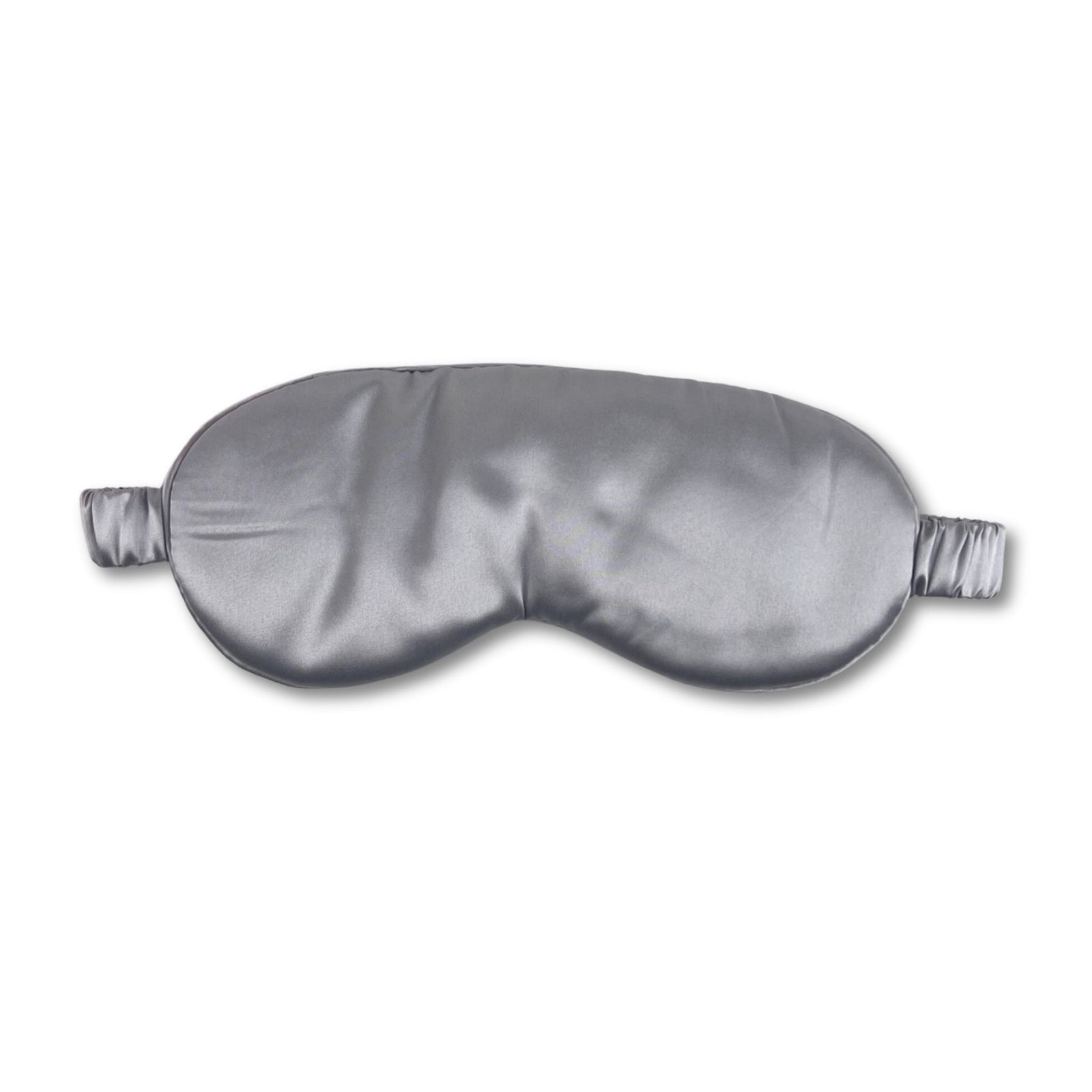 Mulberry park silks 22 momme silk sleep mask in Silver with adjustable strap for comfortable sleep 