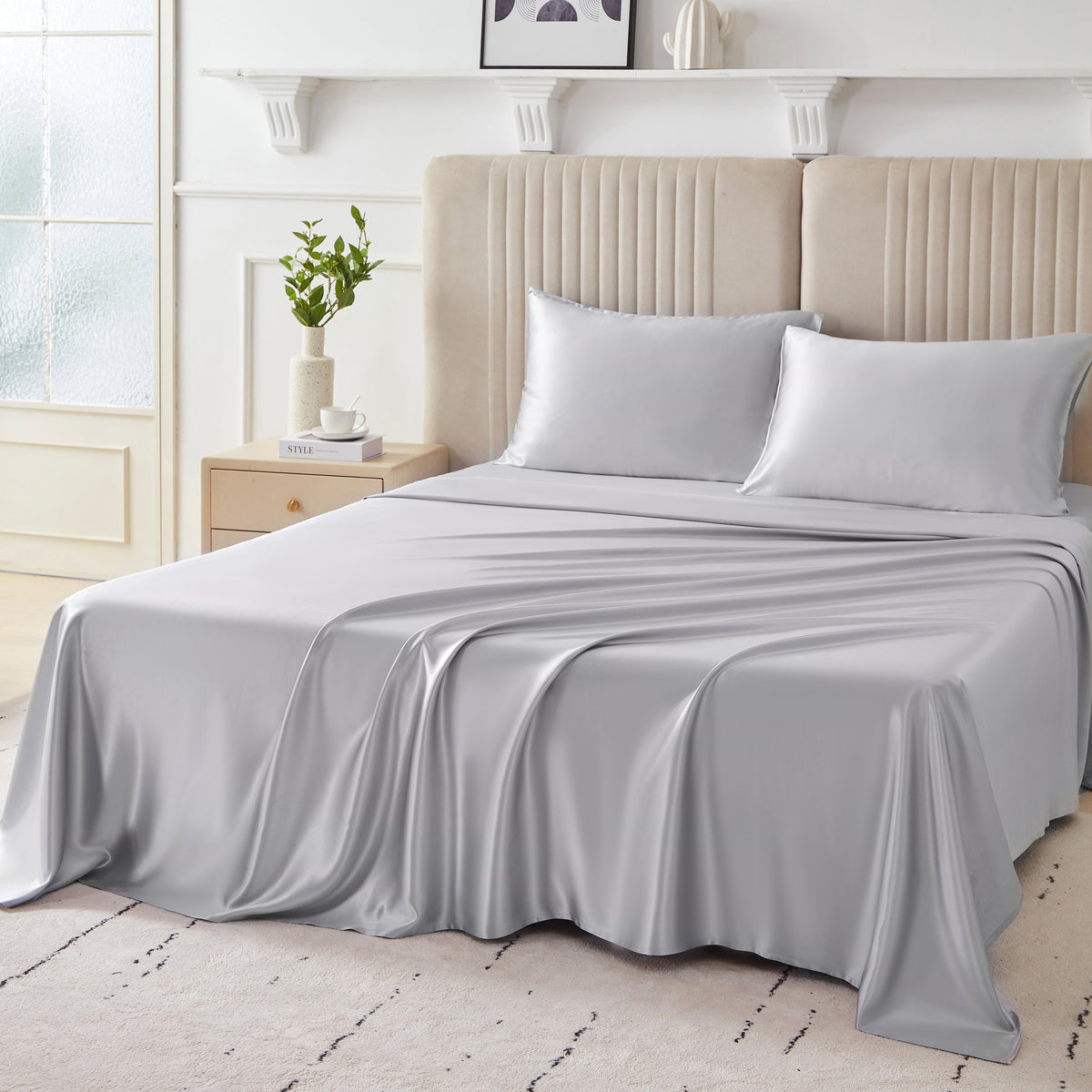 22 Momme Silk Sheet Set - Silver