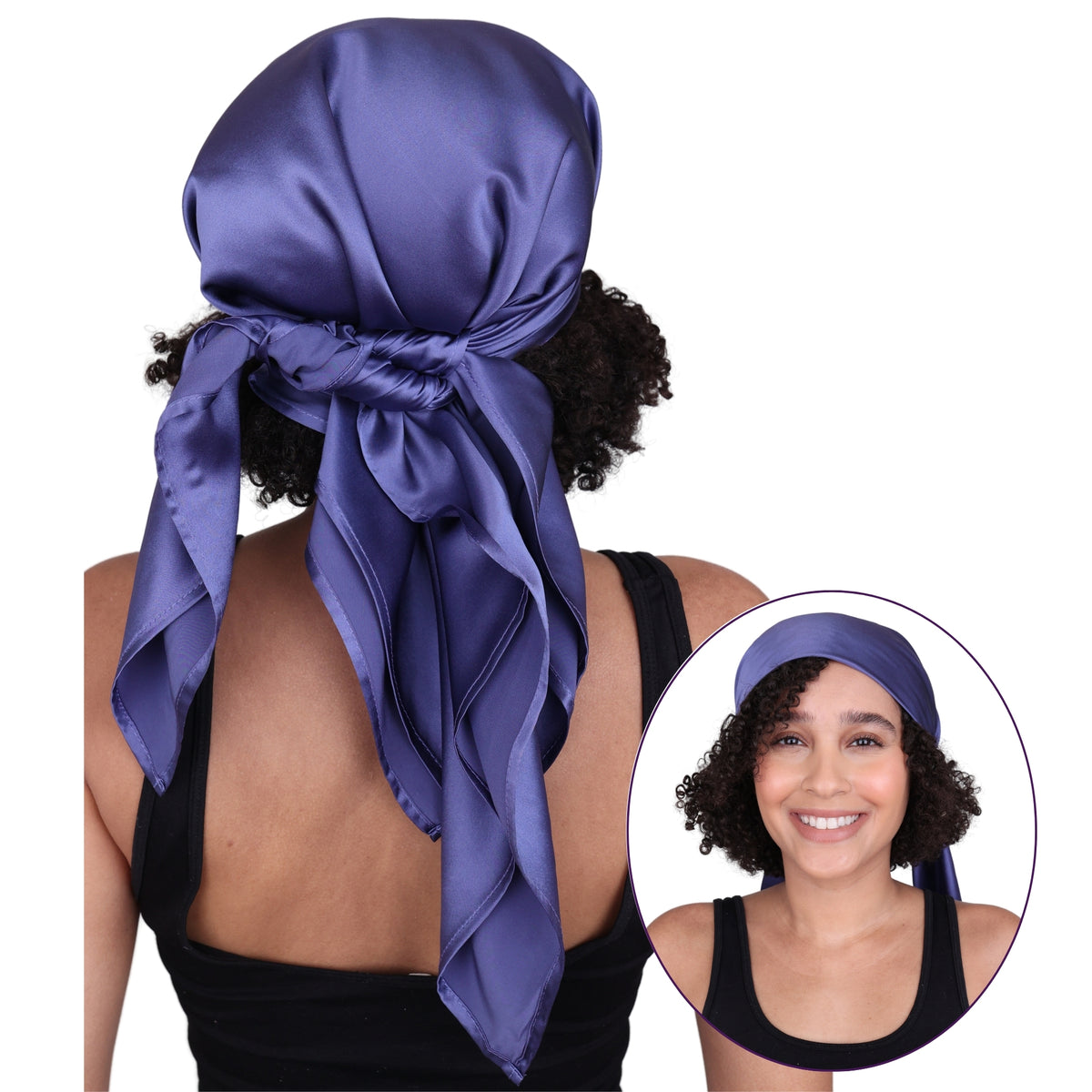 Silk Square Head Scarf - Dusk