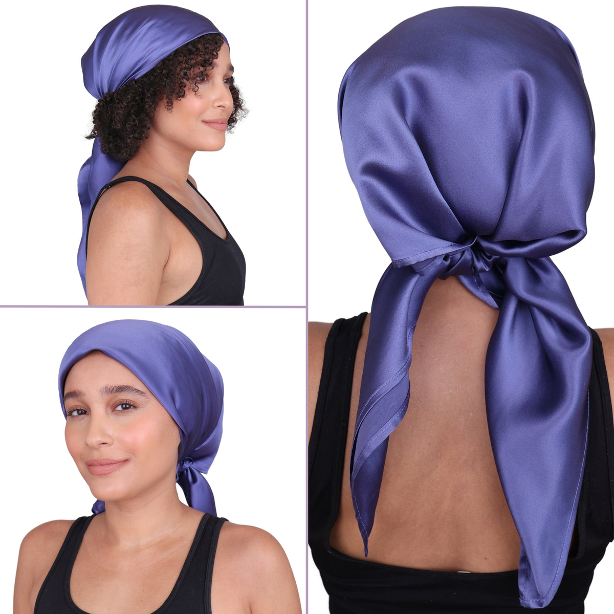 Silk Square Head Scarf - Dusk
