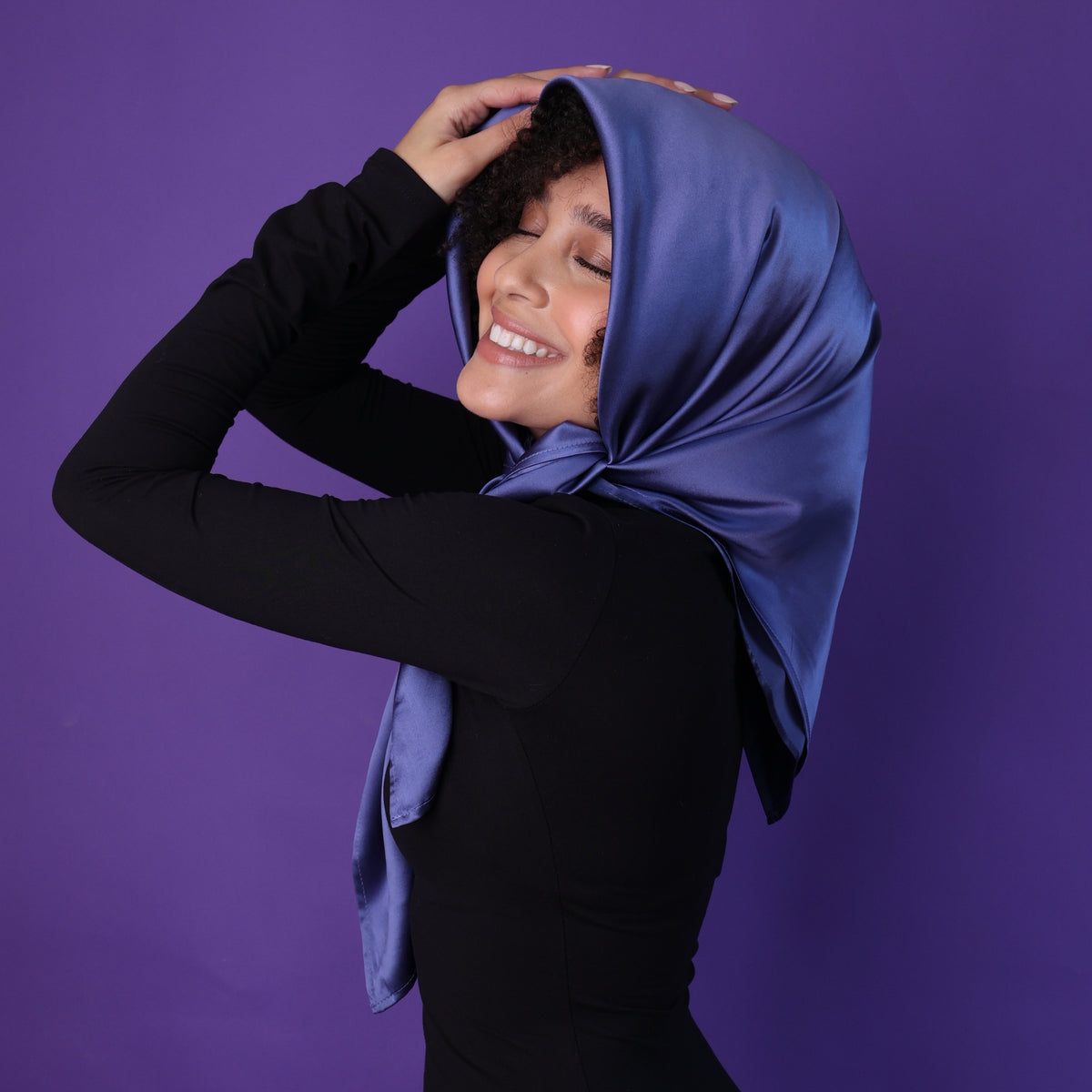 Silk Square Head Scarf - Dusk