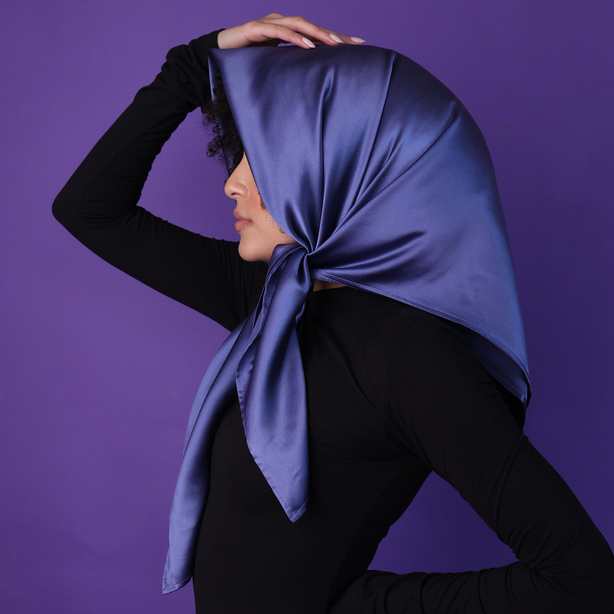 Silk Square Head Scarf - Dusk