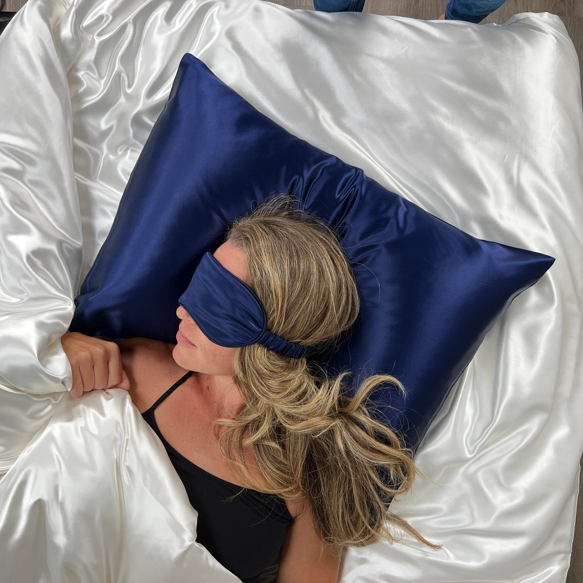 Silk Sleep Mask - Navy