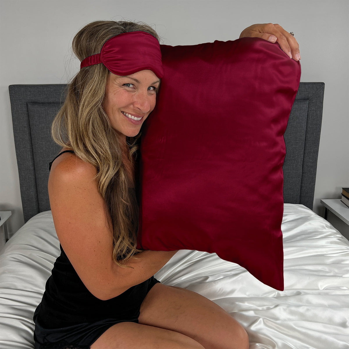 Silk Sleep Mask - Ruby