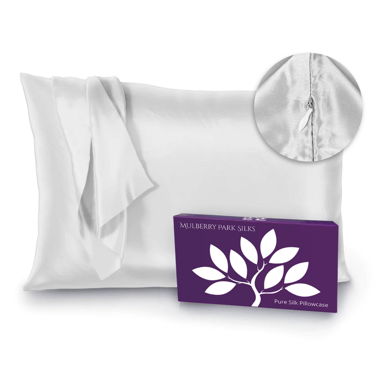 22 Momme Silk Pillowcase - White