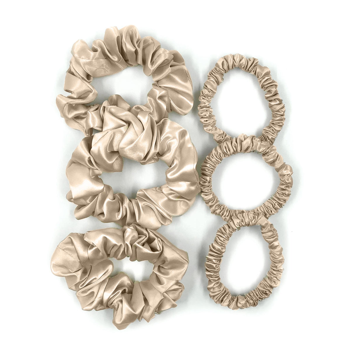 Mulberry Park Silks Silk Scrunchies - Desert Sand - Pure Mulberry Silk