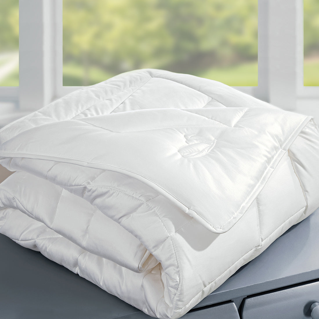 Mulberry Park Silks DownTown Company Natural Maize Duvet Insert Folded-1 